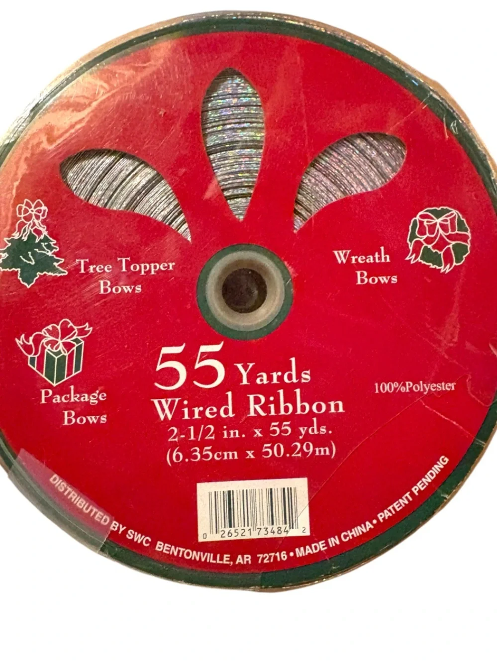 CHRISTMAS➕55 Yards • Let It Snow Wire Ribbon NWT